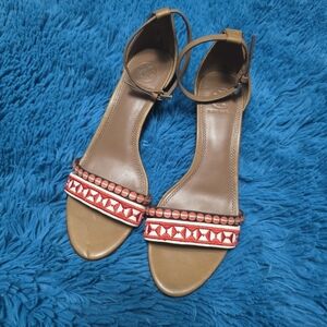 Tory Burch Womens Open Toe Wedge Sandals Size 7